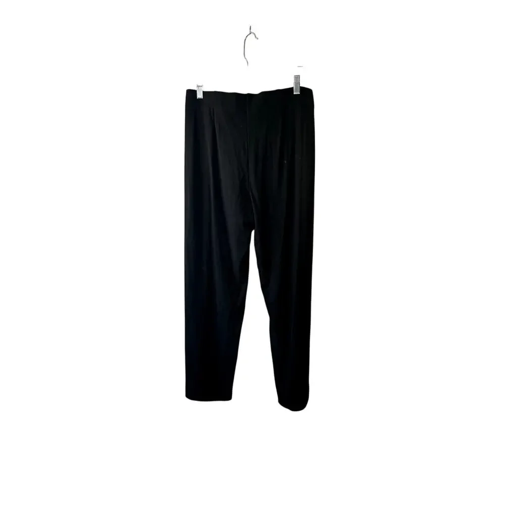 J.Jill Denim Pull-On Black Forward Seam Slim Ankle Pants Women's Medium
